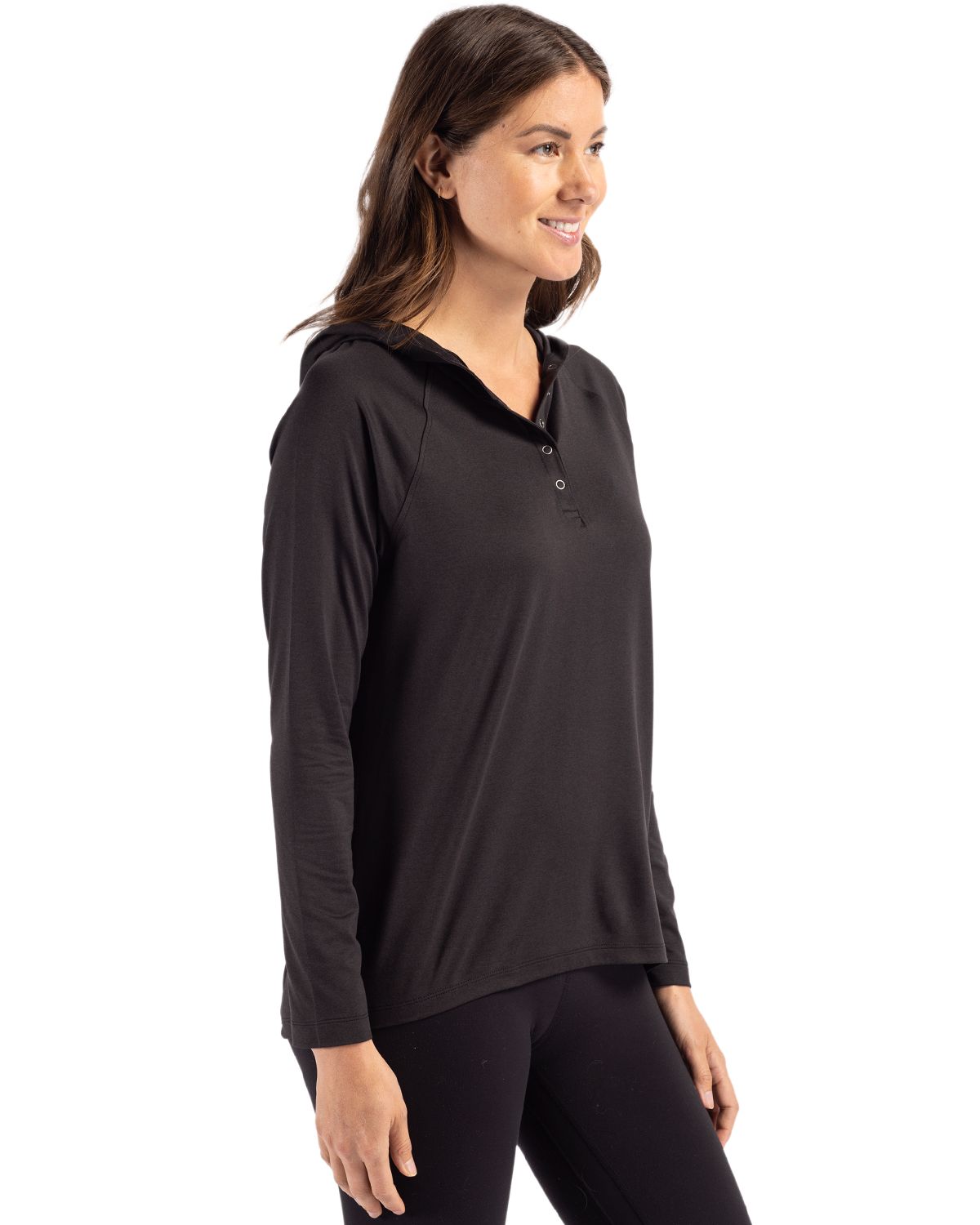 Cutter & Buck Coastline Recycled Double Peached Womens Hooded Pullover