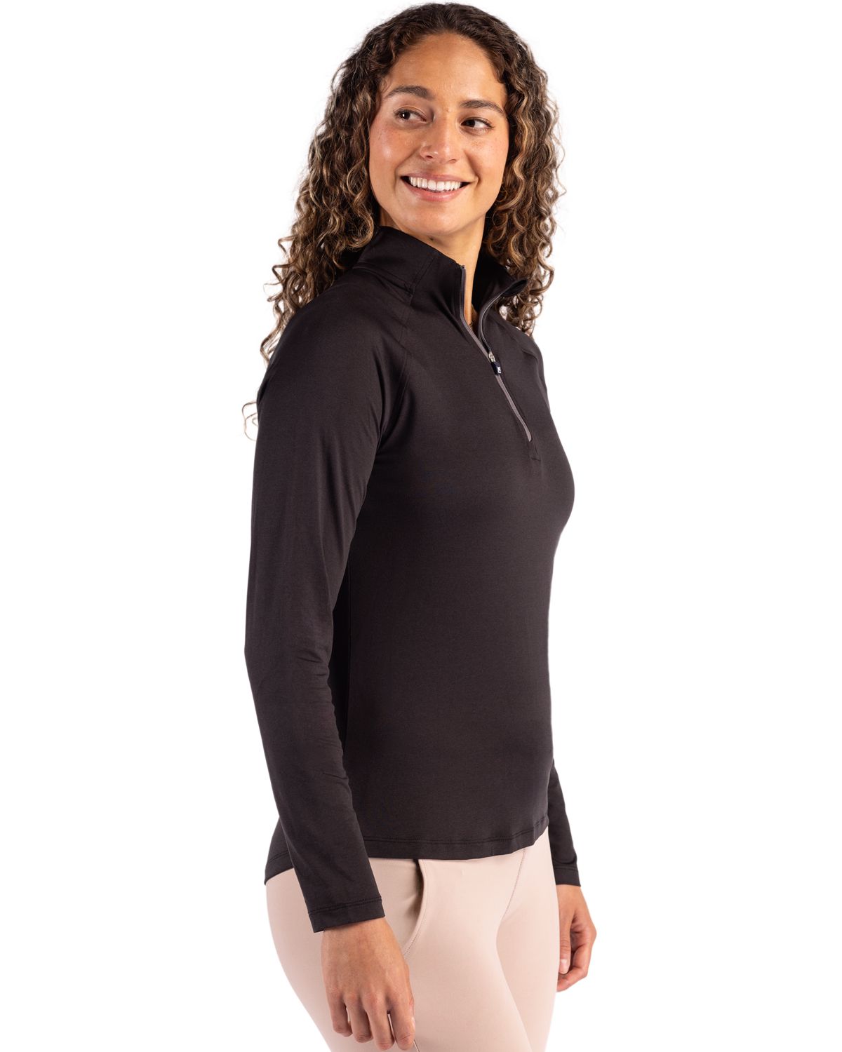 Cutter & Buck Coastline Recycled Double Peached Womens Quarter Zip Pullover