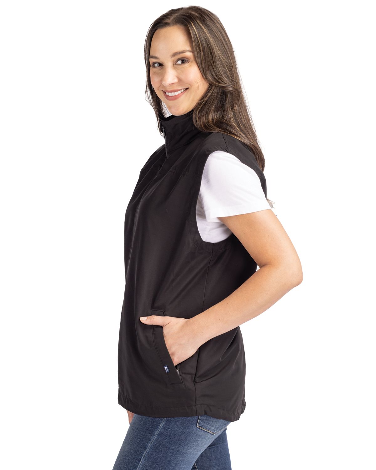 Cutter & Buck Charter Recycled Packable Womens Full Zip Vest