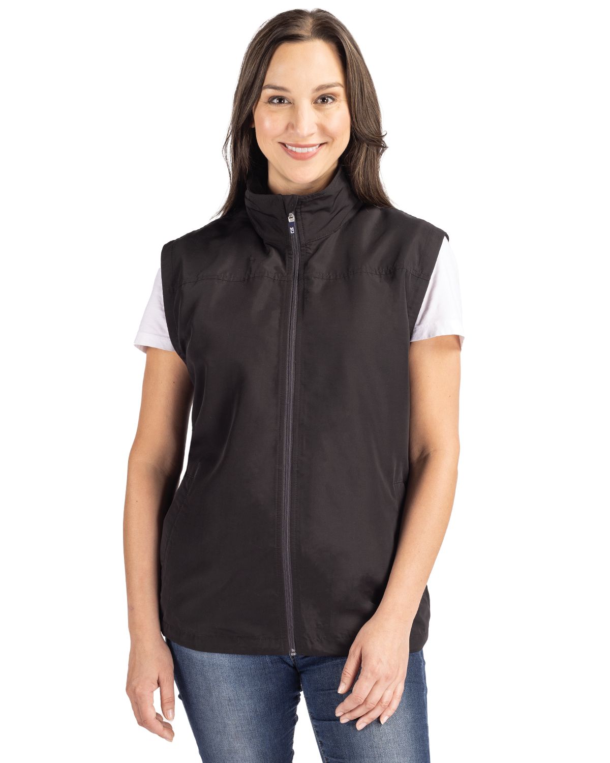 Cutter & Buck Charter Recycled Packable Womens Full Zip Vest