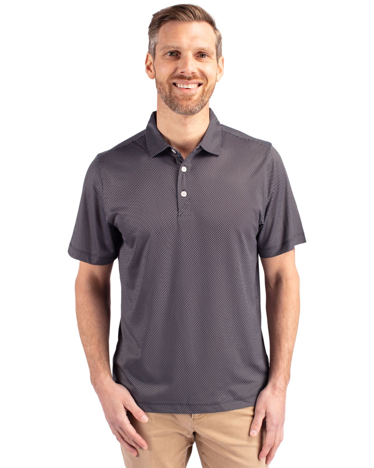 Cutter & Buck Pike Recycled Symmetry Print Mens Polo