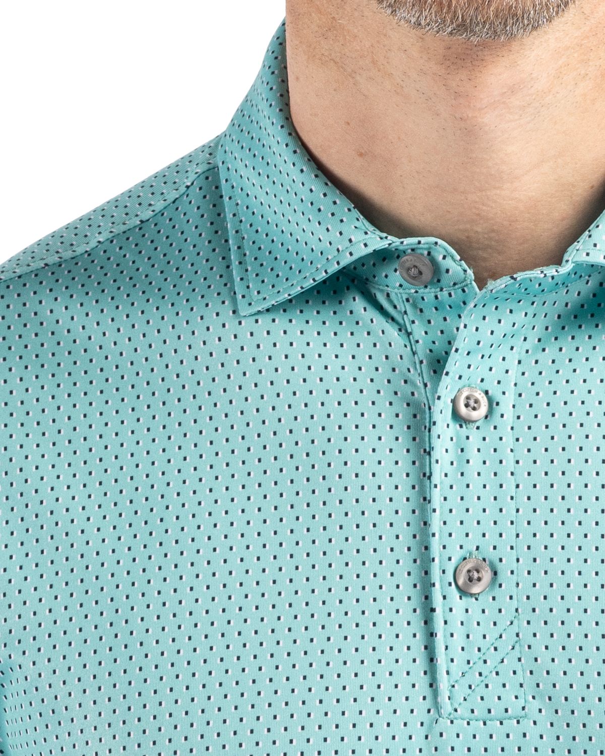 Cutter & Buck Pike Recycled Shadow Check Print Mens Polo