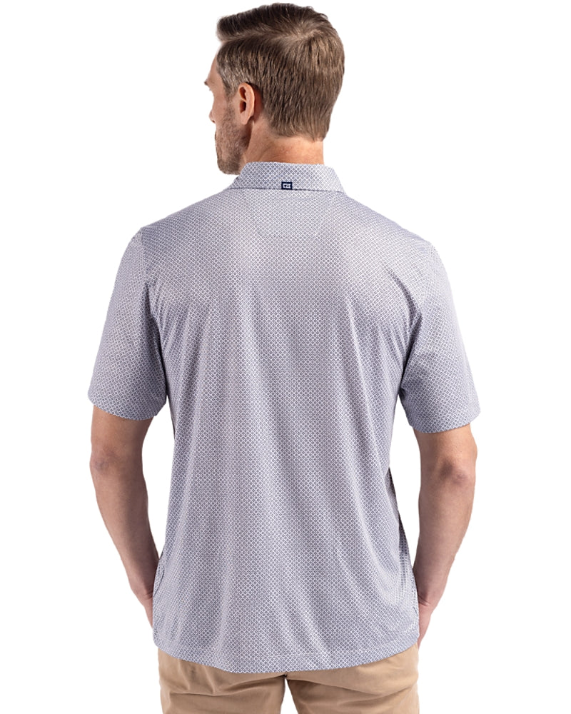 Cutter & Buck Pike Recycled Diamond Dot Print Mens Polo