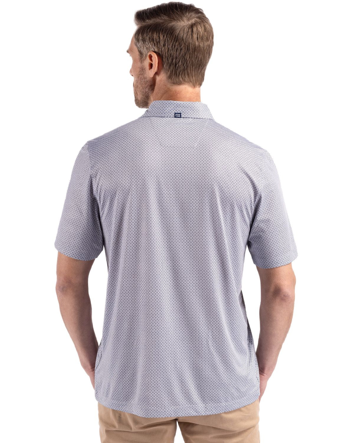 Cutter & Buck Pike Recycled Diamond Dot Print Mens Polo