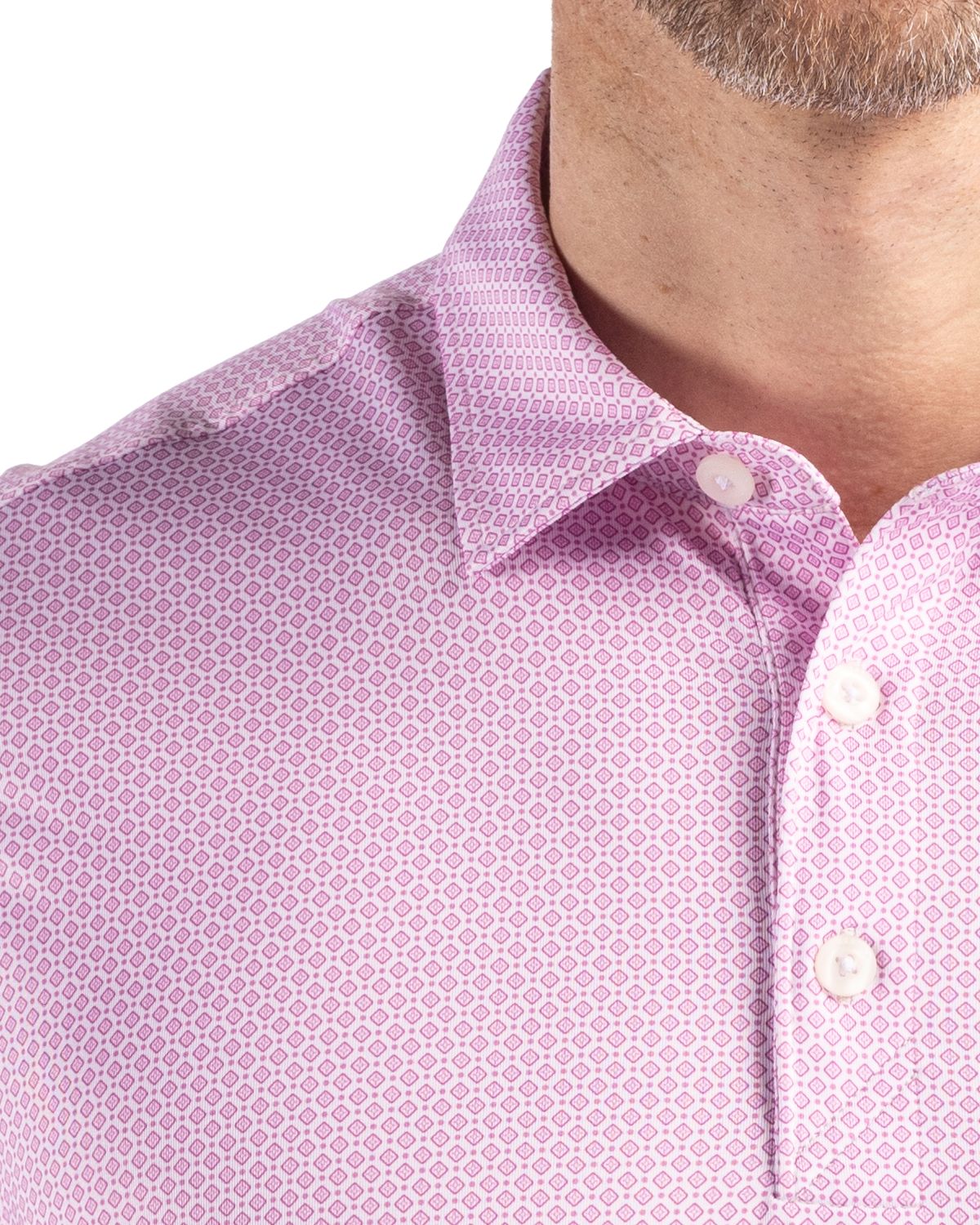 Cutter & Buck Pike Recycled Diamond Dot Print Mens Polo