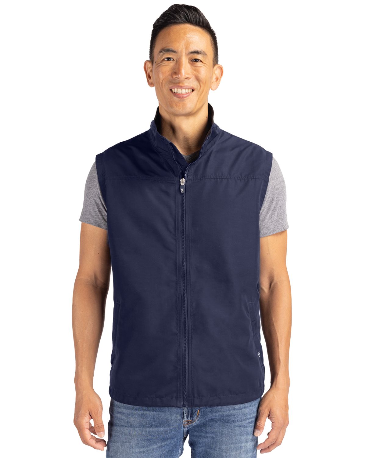 Cutter & Buck Charter Recycled Packable Mens Full Zip Vest
