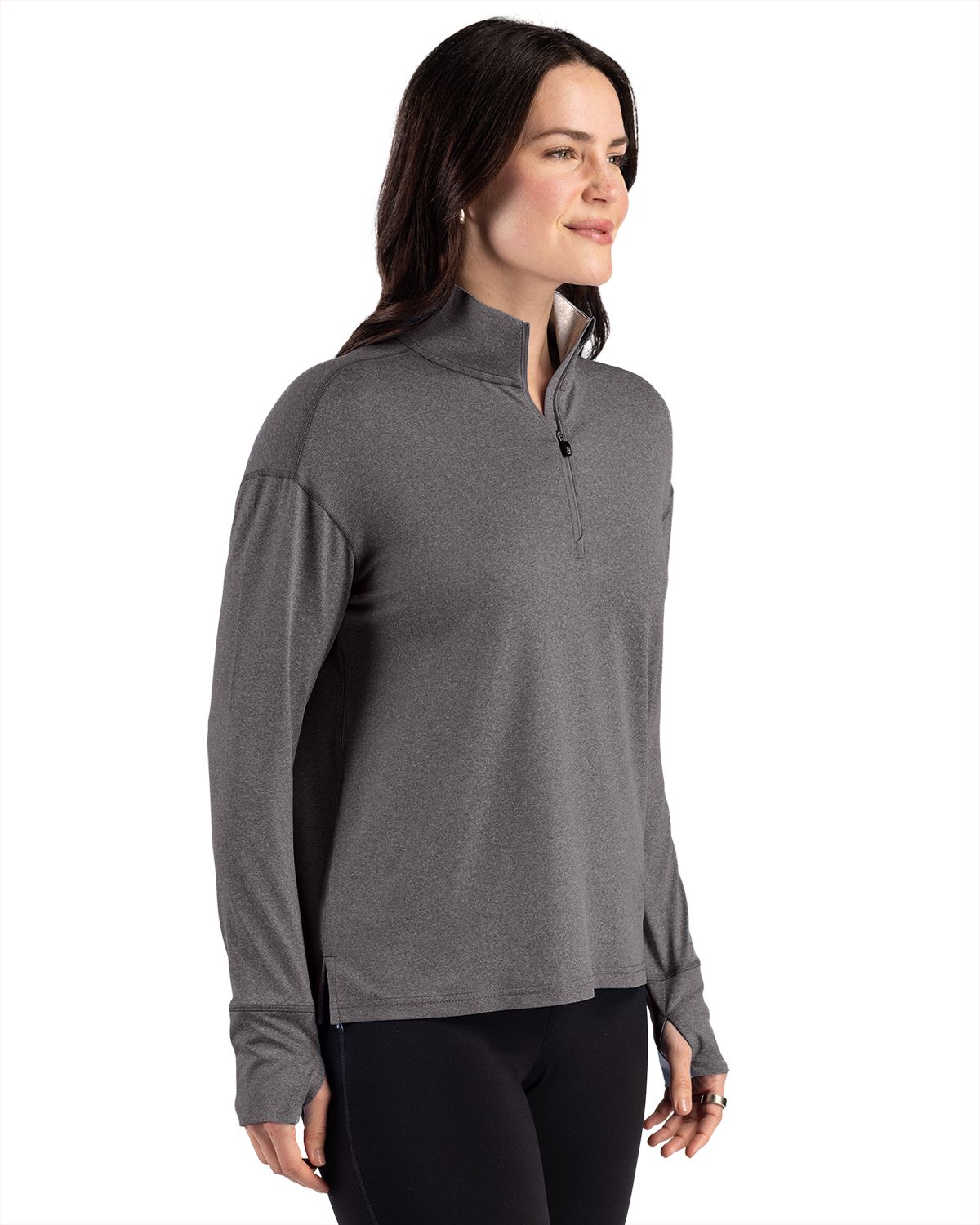 Cutter & Buck Forge Recycled Four-Way Stretch Womens Quarter Zip Pullover