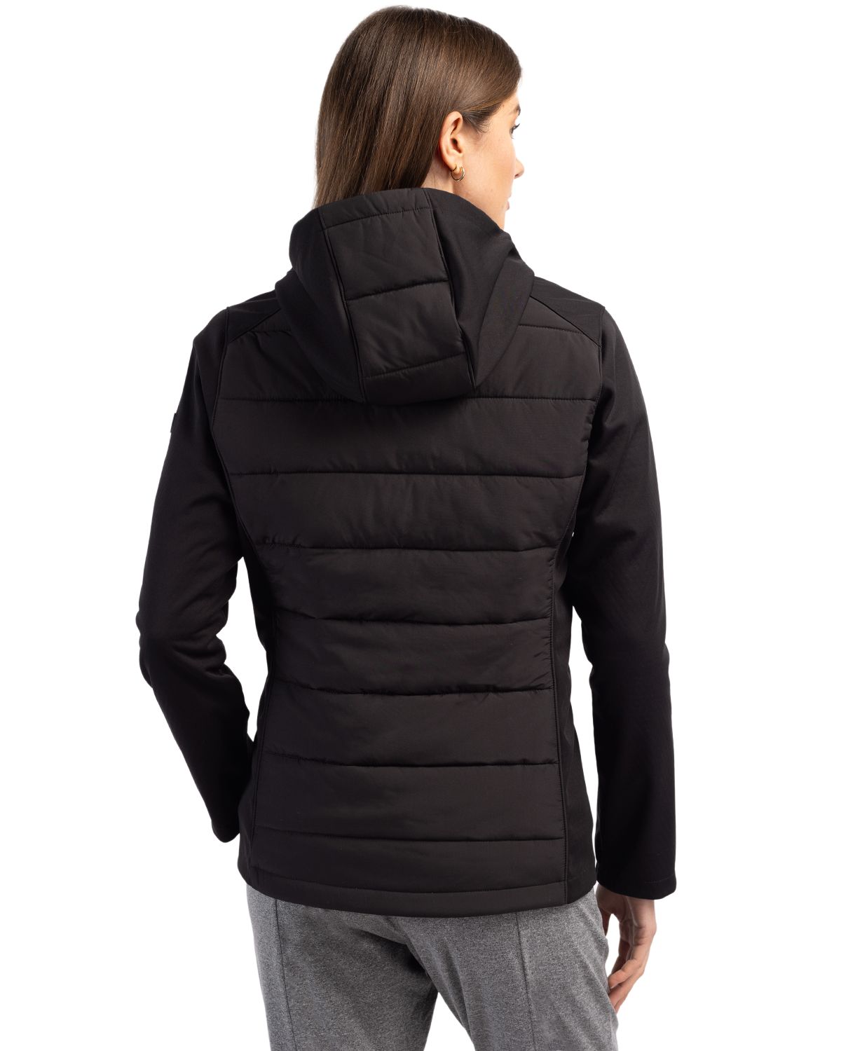 Cutter & Buck Evoke Recycled Honeycomb Fleece Womens Hybrid Full Zip Jacket