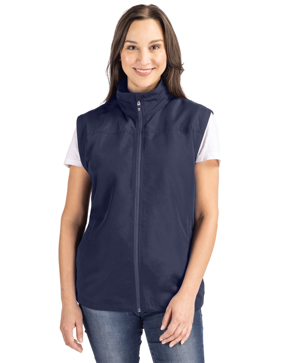 Cutter & Buck Charter Recycled Packable Womens Full Zip Vest