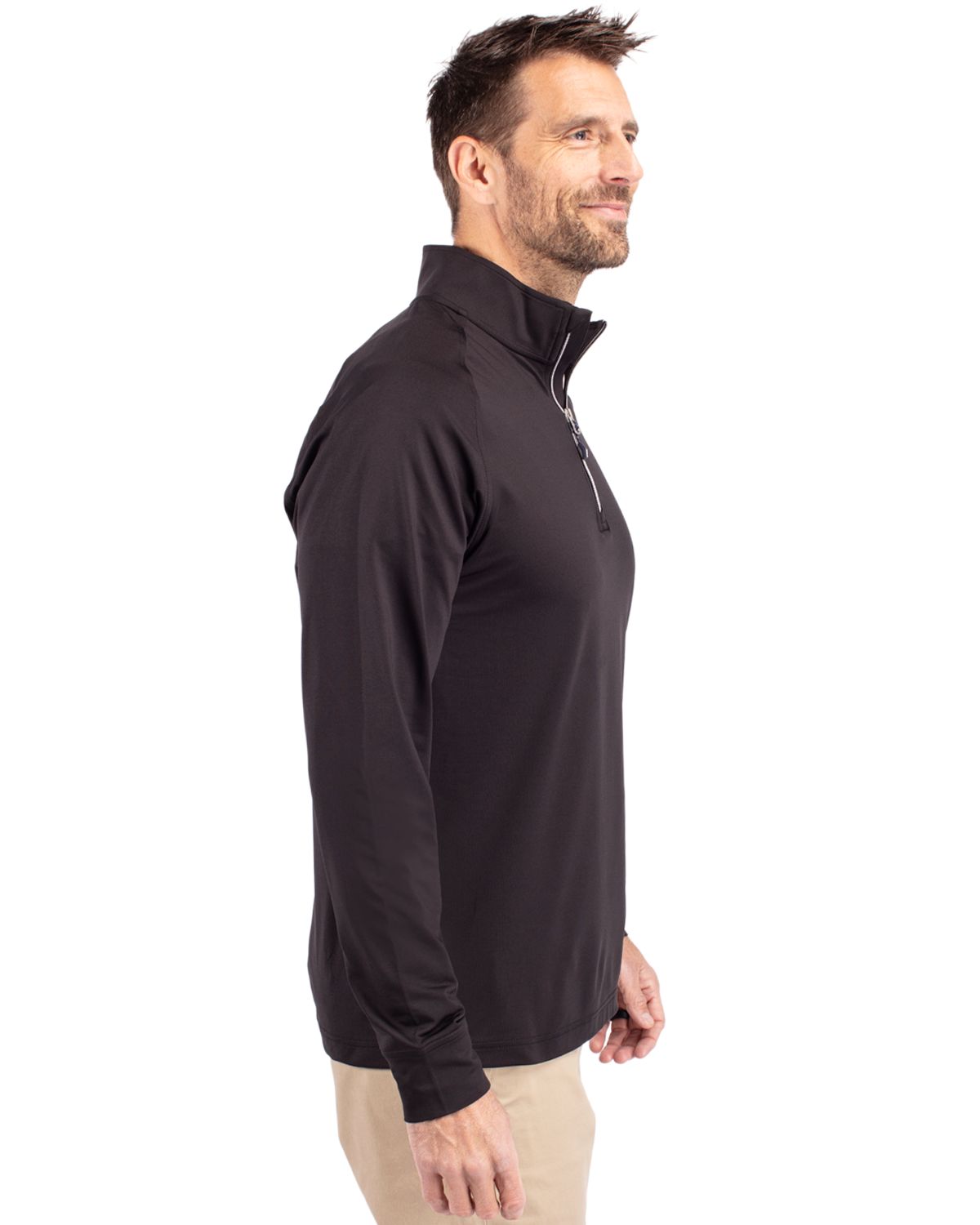 Cutter & Buck Adapt Recycled Soft Knit Stretch Mens Quarter Zip Pullover