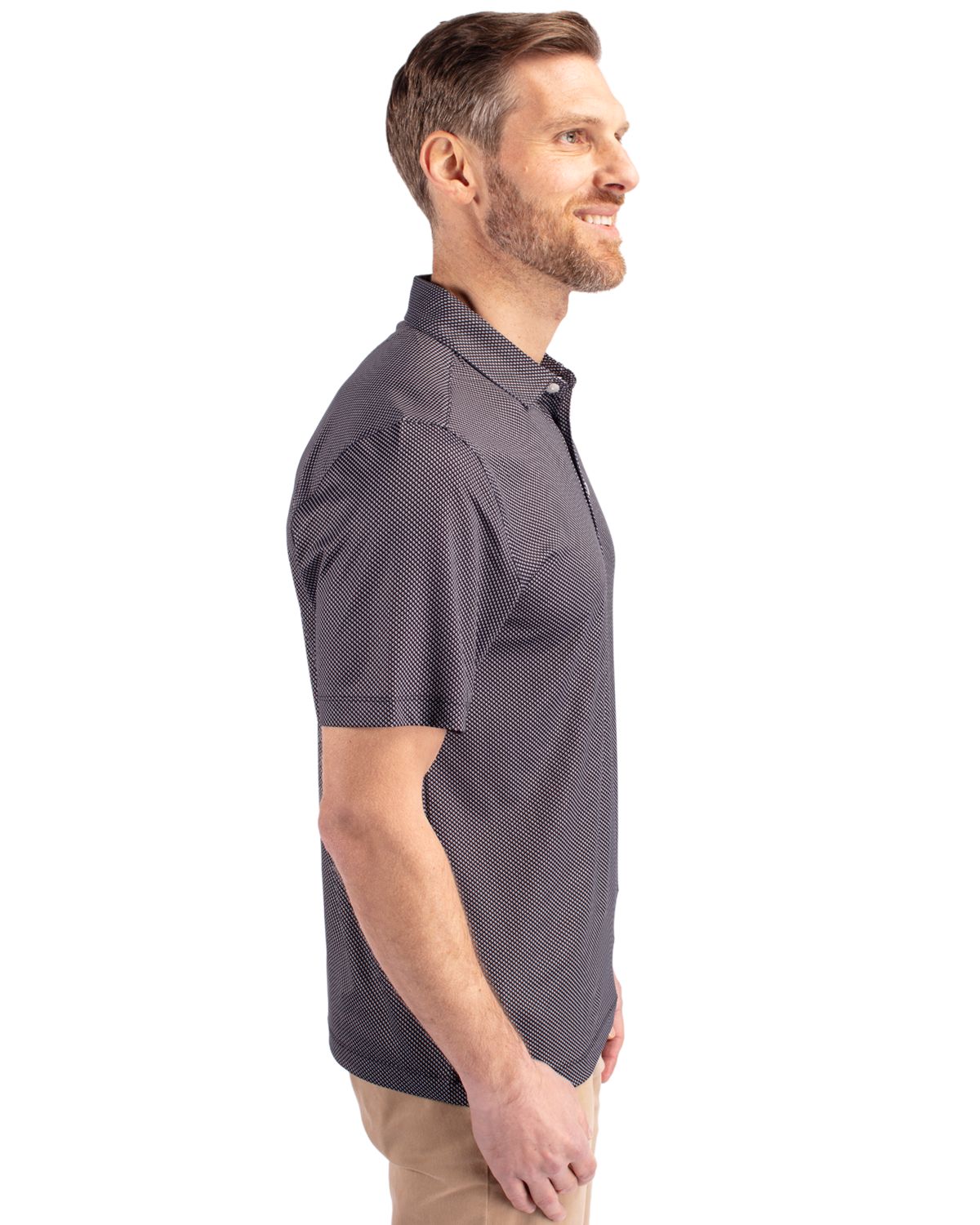 Cutter & Buck Pike Recycled Symmetry Print Mens Polo