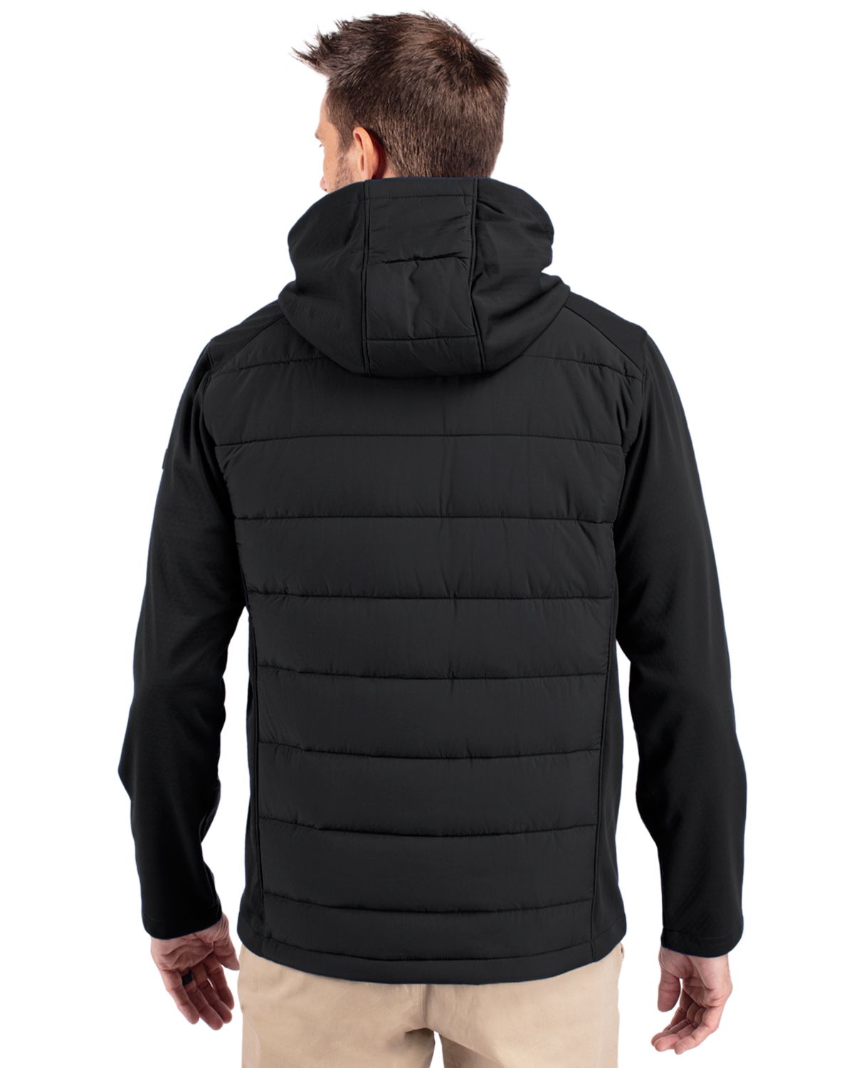 Cutter & Buck Evoke Recycled Honeycomb Fleece Mens Hybrid Full Zip Jacket