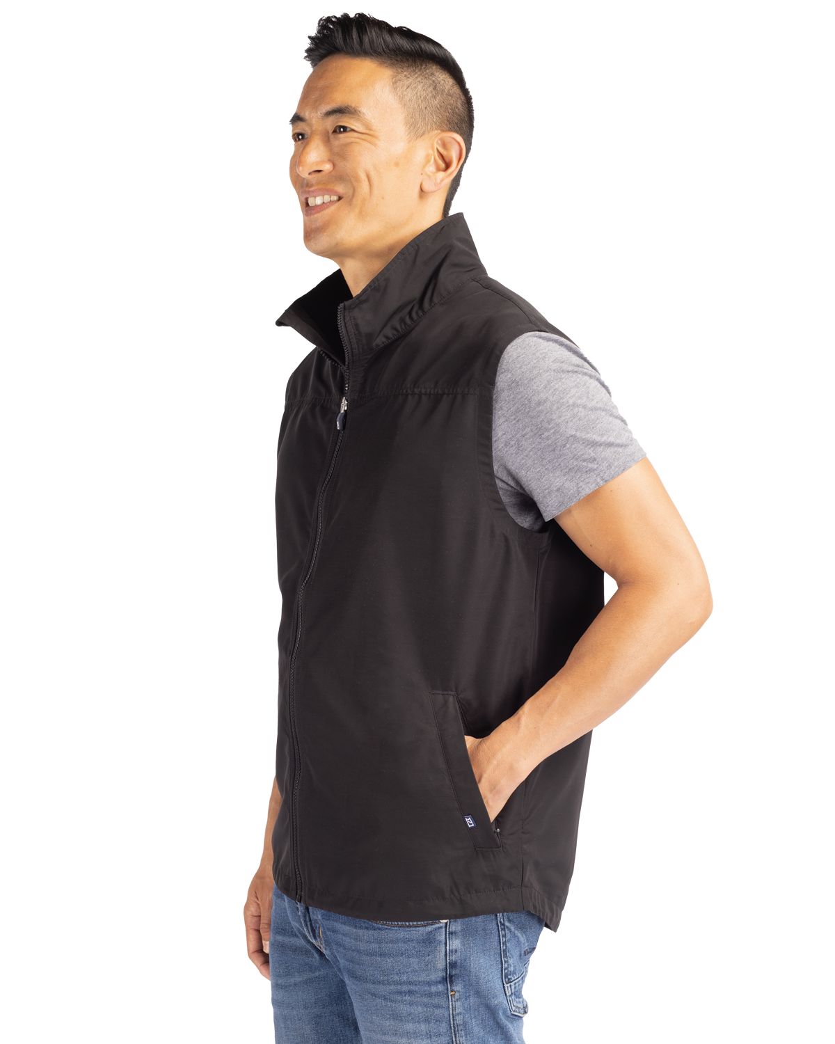 Cutter & Buck Charter Recycled Packable Mens Full Zip Vest