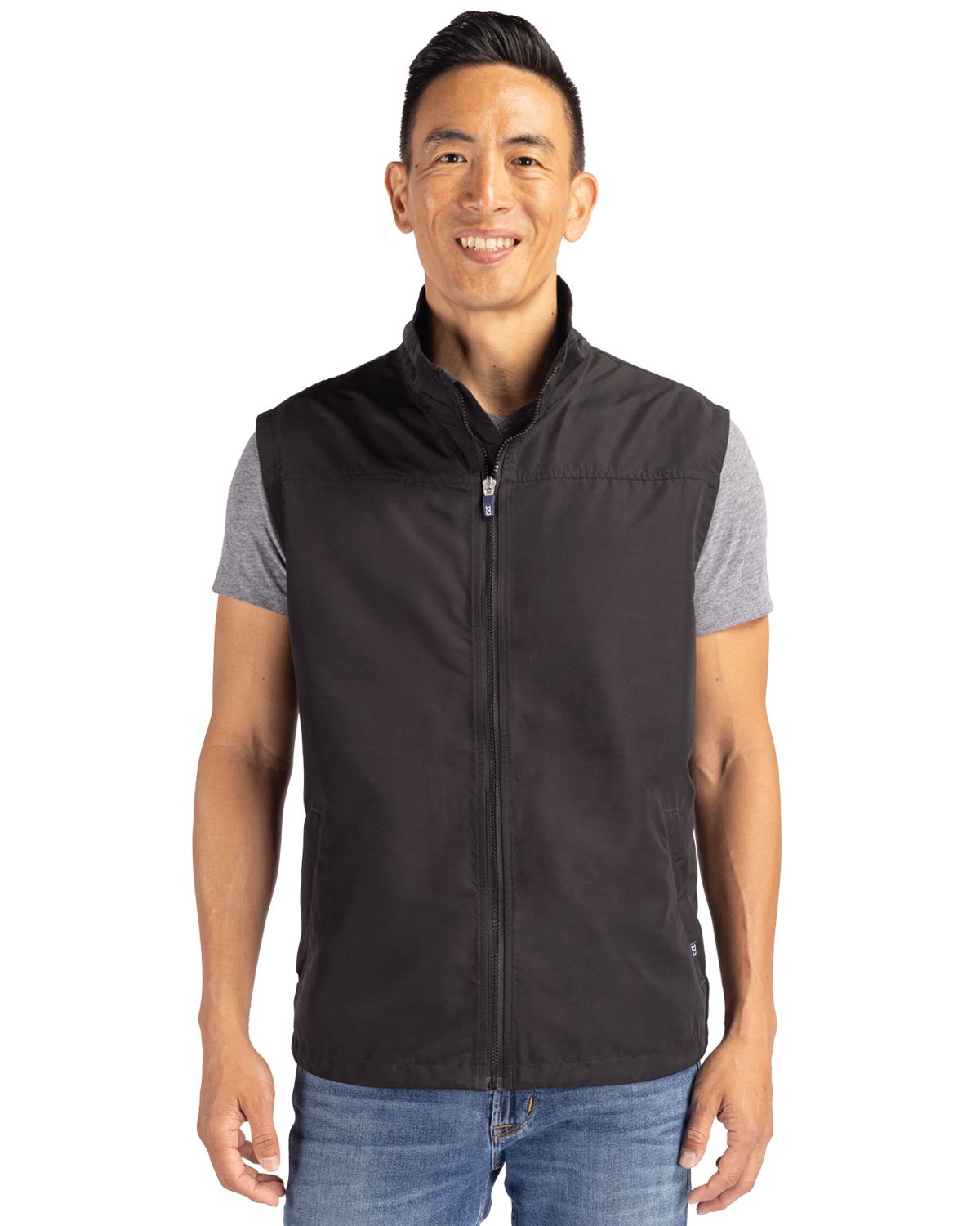 Cutter & Buck Charter Recycled Packable Mens Full Zip Vest
